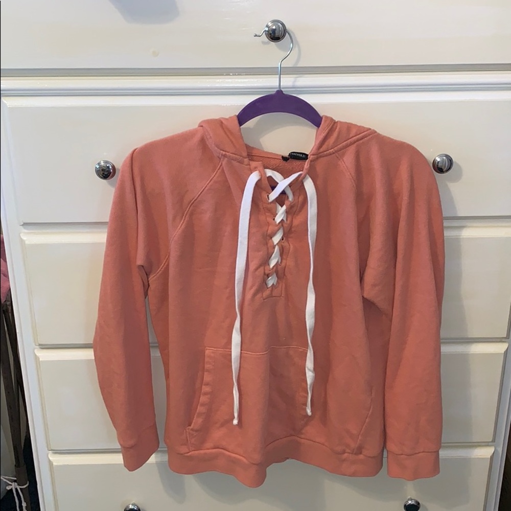 Lace up sweatshirt